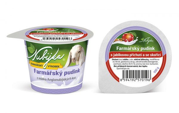 Farmářský pudink s jablkovou příchutí a se skořicí